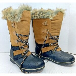 Rugged Outback Womens 8‎ Duck Boots Faux Fur Gorpcore Rugged Cabin Core